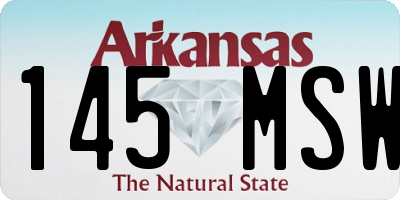 AR license plate 145MSW