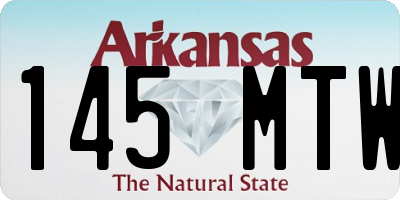 AR license plate 145MTW