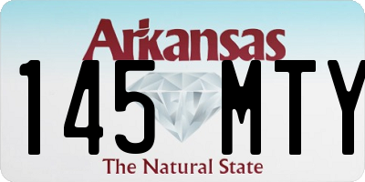 AR license plate 145MTY