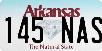 AR license plate 145NAS