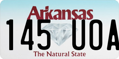 AR license plate 145UOA