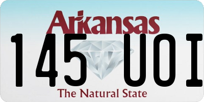 AR license plate 145UOI