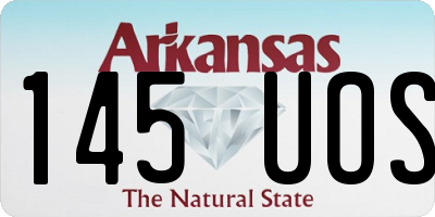 AR license plate 145UOS