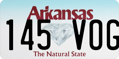 AR license plate 145VOG