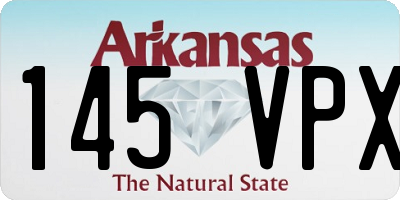 AR license plate 145VPX