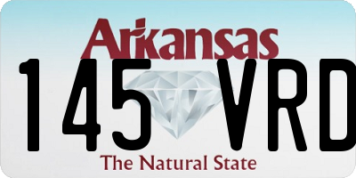 AR license plate 145VRD