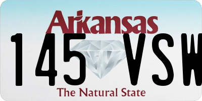 AR license plate 145VSW