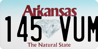 AR license plate 145VUM