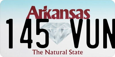 AR license plate 145VUN