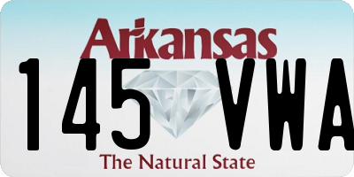 AR license plate 145VWA