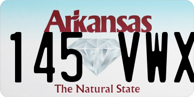 AR license plate 145VWX