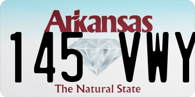 AR license plate 145VWY