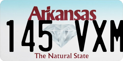 AR license plate 145VXM