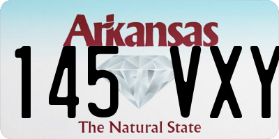 AR license plate 145VXY