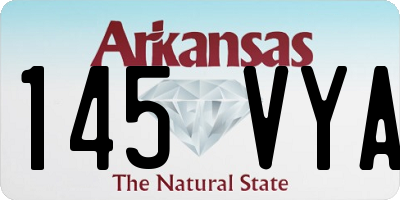 AR license plate 145VYA