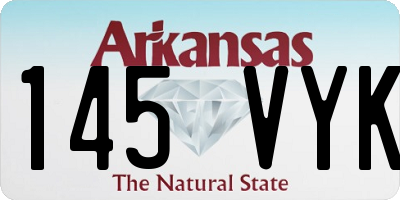 AR license plate 145VYK