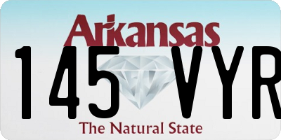 AR license plate 145VYR