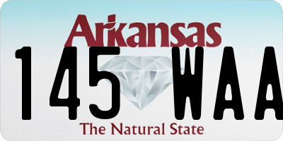 AR license plate 145WAA