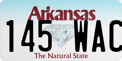 AR license plate 145WAC