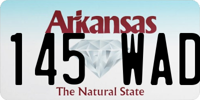 AR license plate 145WAD