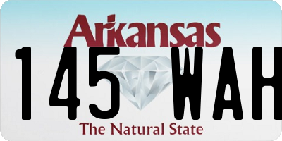 AR license plate 145WAH