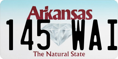 AR license plate 145WAI