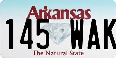 AR license plate 145WAK
