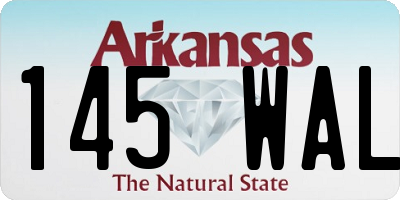 AR license plate 145WAL