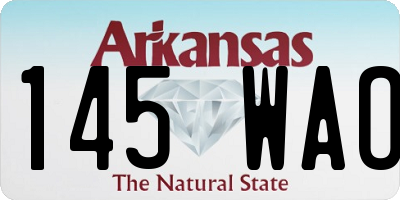 AR license plate 145WAO