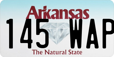 AR license plate 145WAP