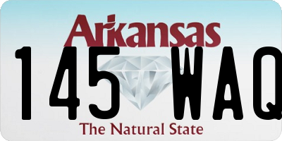AR license plate 145WAQ
