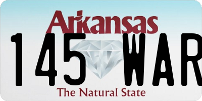 AR license plate 145WAR