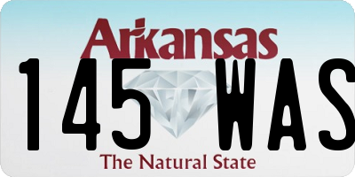 AR license plate 145WAS
