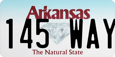 AR license plate 145WAY