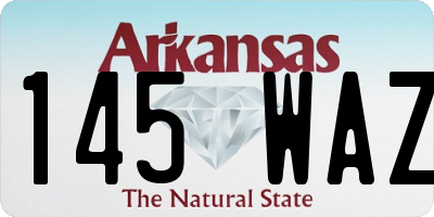 AR license plate 145WAZ