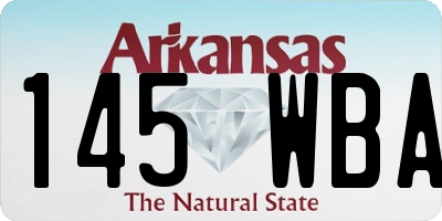 AR license plate 145WBA