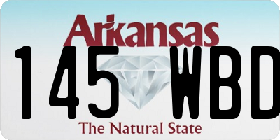 AR license plate 145WBD