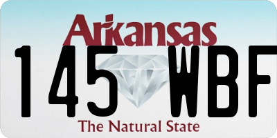 AR license plate 145WBF
