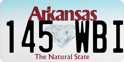 AR license plate 145WBI