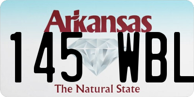 AR license plate 145WBL