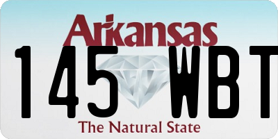AR license plate 145WBT