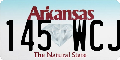 AR license plate 145WCJ