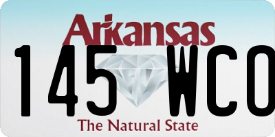 AR license plate 145WCO