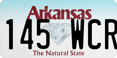 AR license plate 145WCR