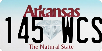 AR license plate 145WCS