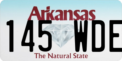 AR license plate 145WDE