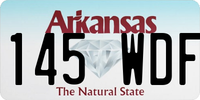 AR license plate 145WDF