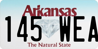 AR license plate 145WEA
