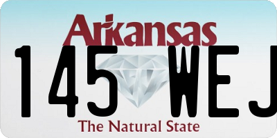 AR license plate 145WEJ
