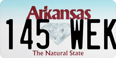 AR license plate 145WEK